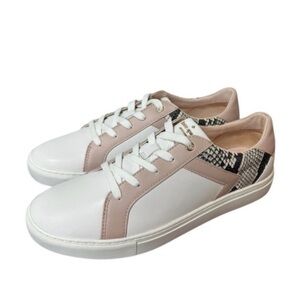 Kate Spade New York Dash Snakeskin Low Top Sneaker Lace-Up White Oink